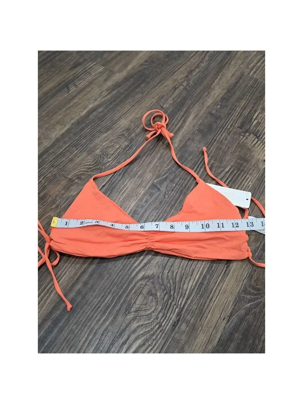 L*SPACE Coral Bikini Top D/D Halter Tie Lace Side Adjustable NWT